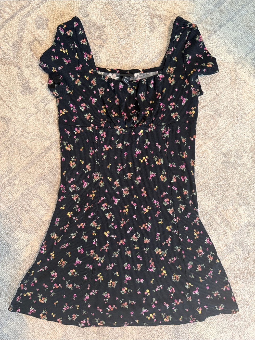 Art Class Black Floral Skater Dress